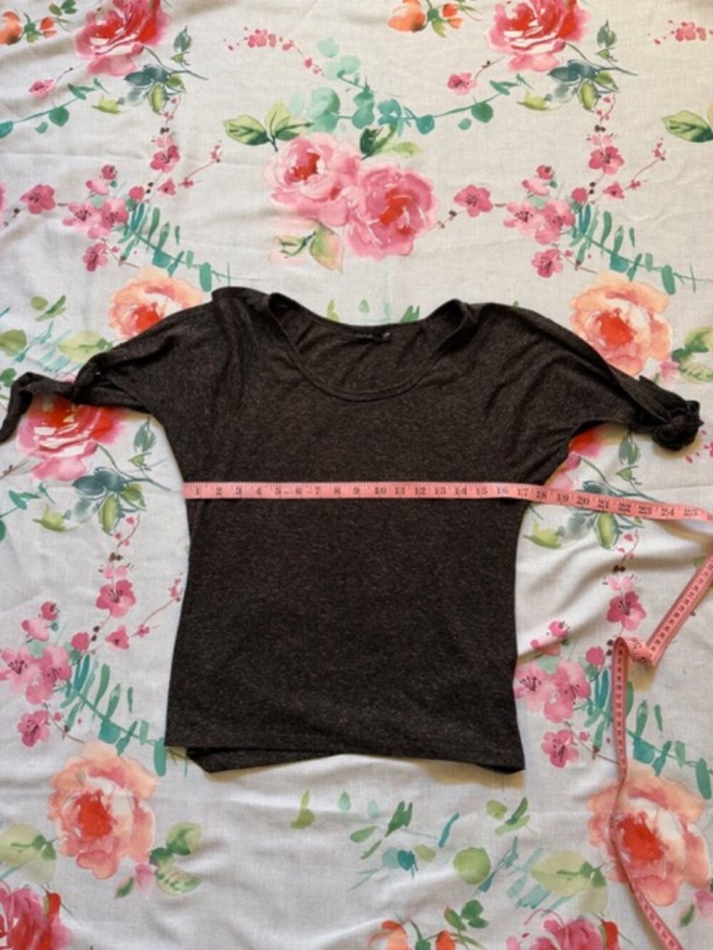 Grey Cold Shoulder Top